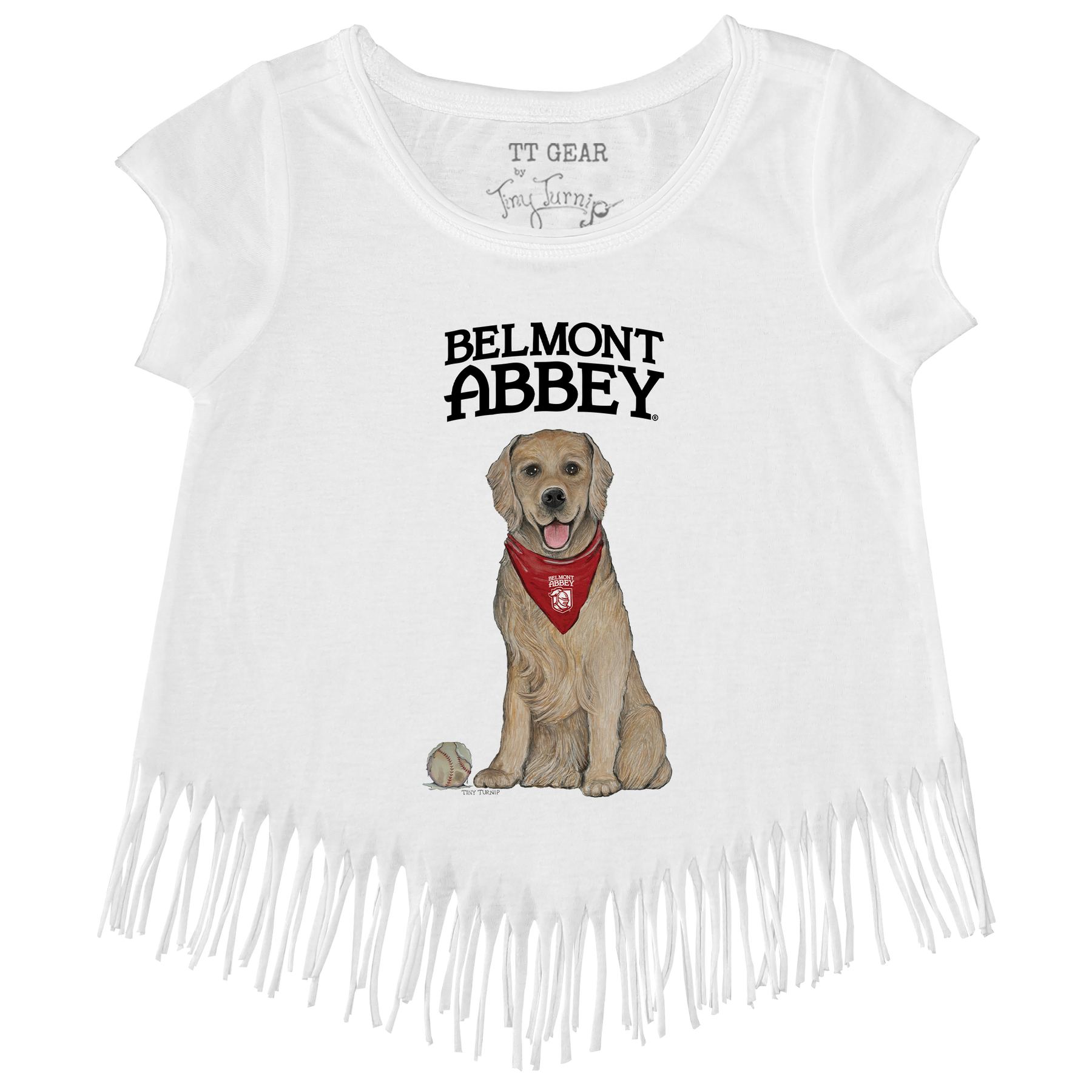 Belmont Abbey Crusaders Golden Retriever Fringe Tee