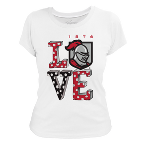 Belmont Abbey Crusaders LOVE Women's Tee Shirt