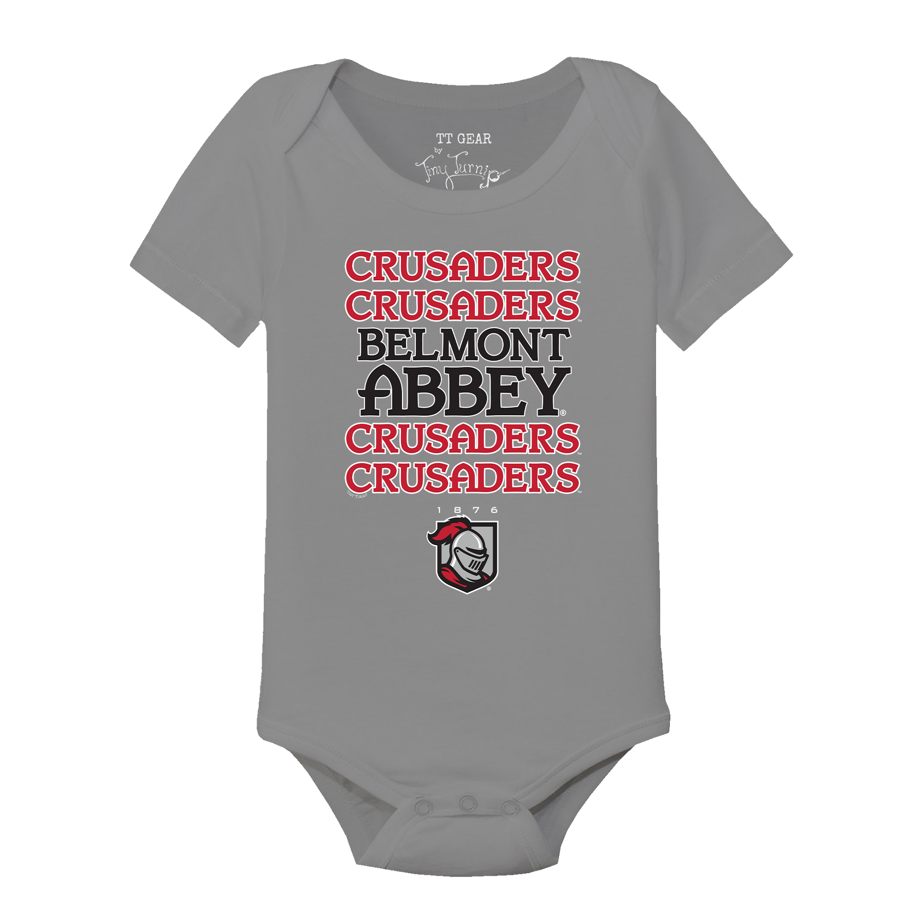Belmont Abbey Crusaders Stacked Short Sleeve Snapper