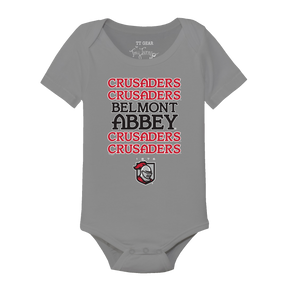 Belmont Abbey Crusaders Stacked Short Sleeve Snapper
