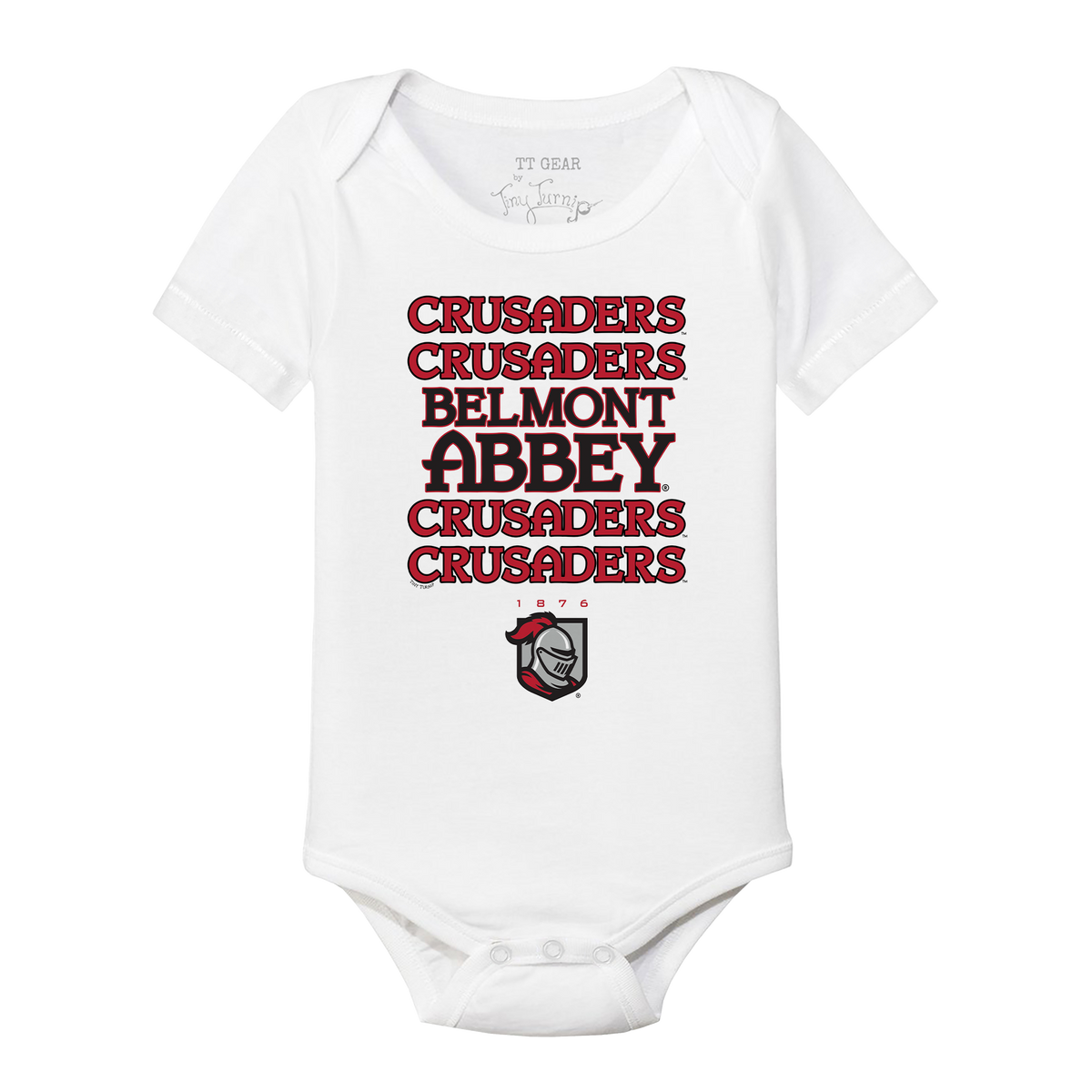 Belmont Abbey Crusaders Stacked Short Sleeve Snapper