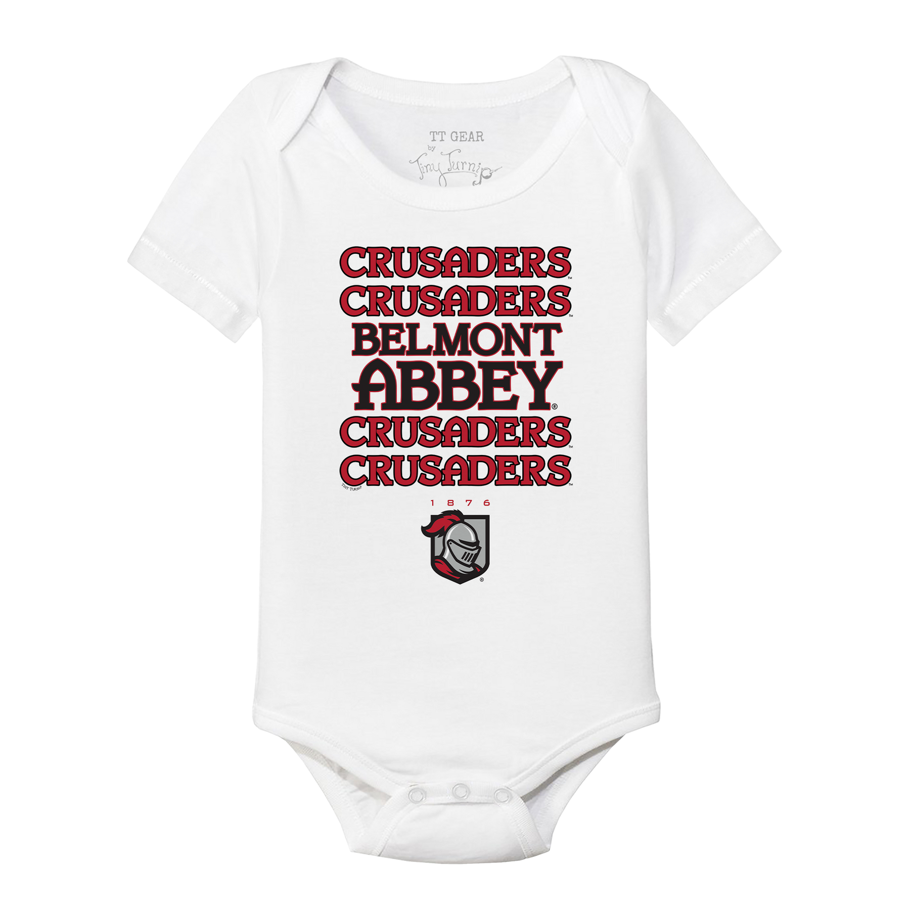 Belmont Abbey Crusaders Stacked Short Sleeve Snapper