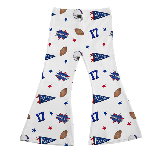 VIP Pennant Collage w/ Name, Number - Flare Pants - Tiny Turnip