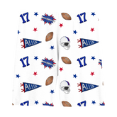VIP Football: Pennant Collage w/ Name, Number - Girl Shorts - Tiny Turnip