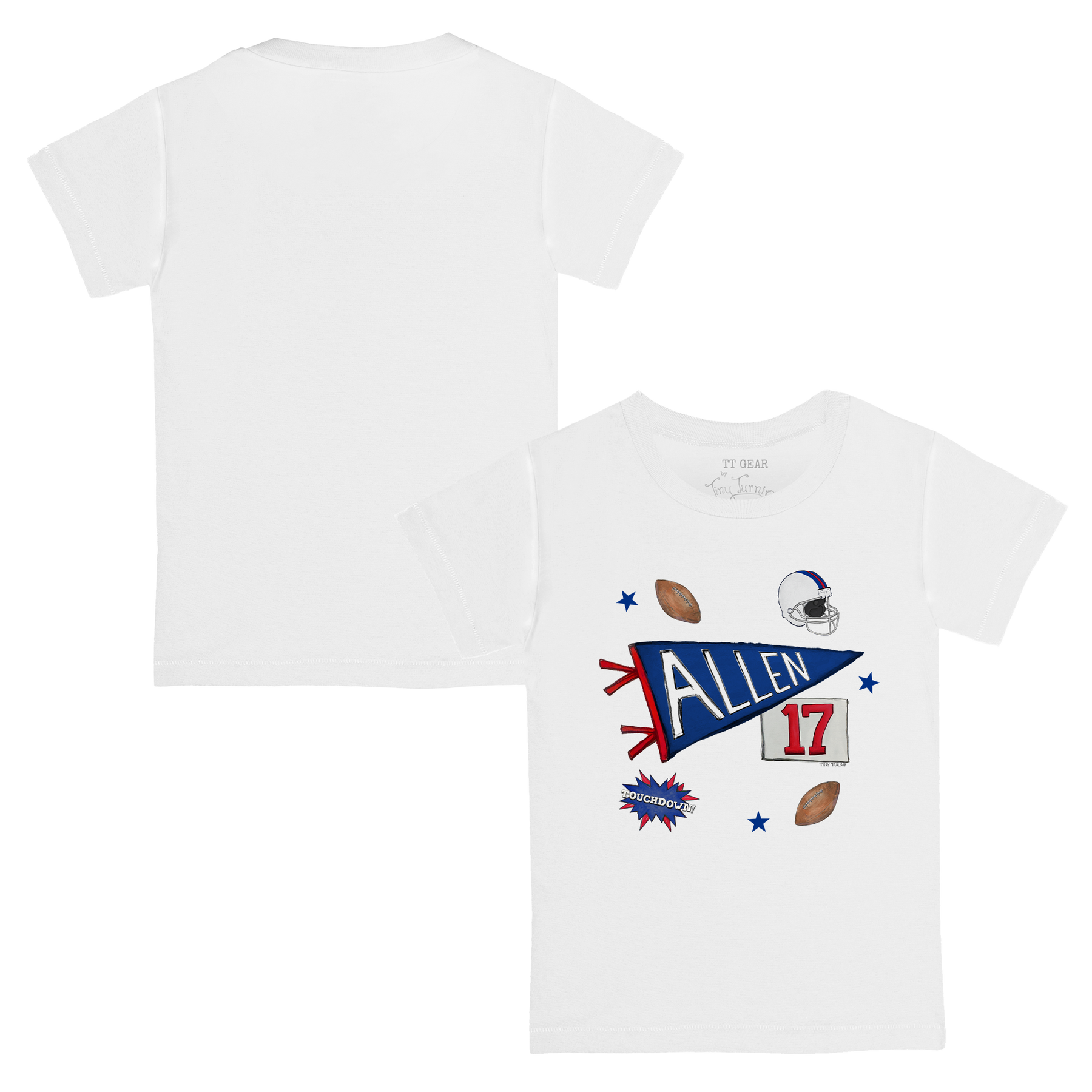 VIP Pennant Collage w/ Name, Number - Kid's Tee Shirt - Tiny Turnip