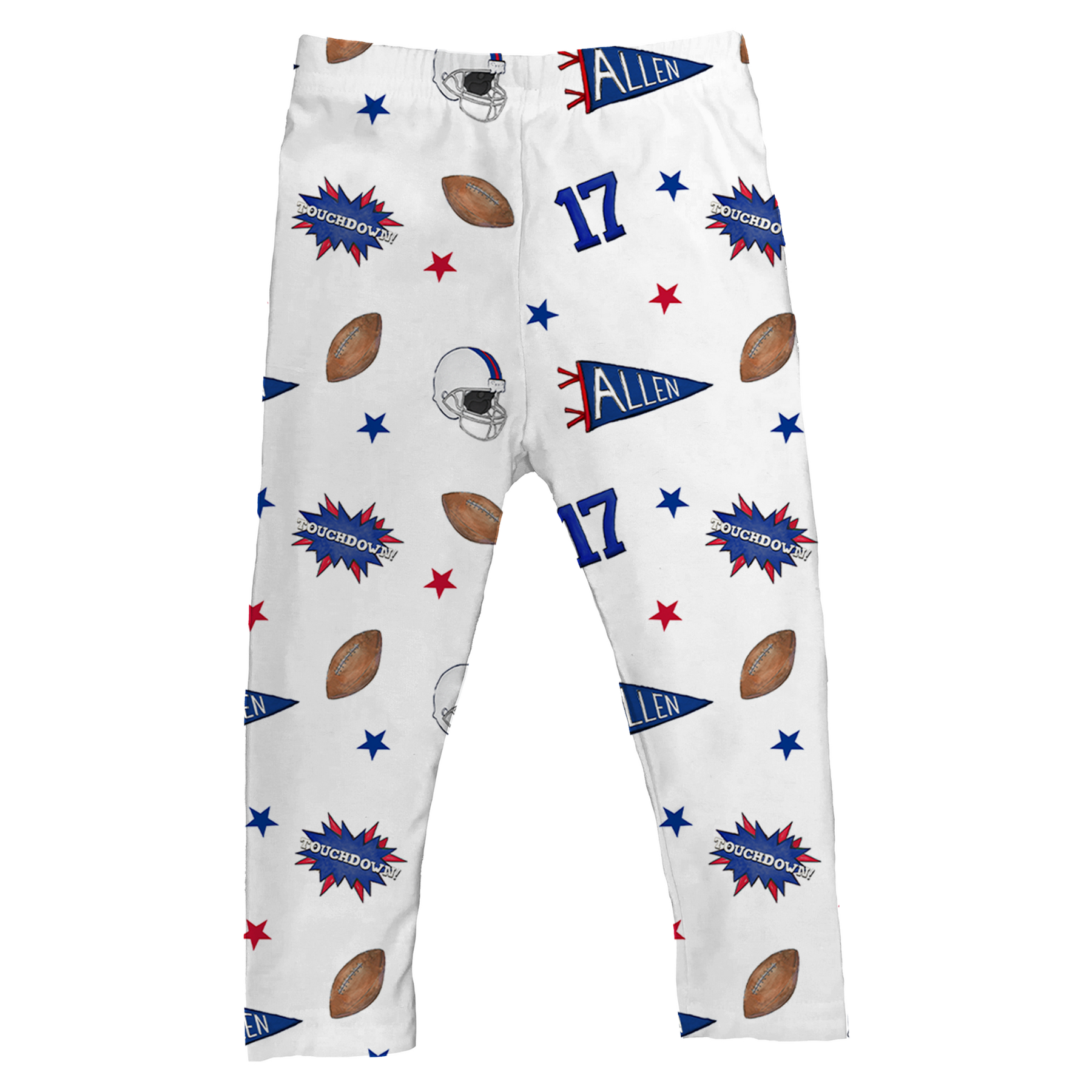 VIP Pennant Collage w/ Name, Number - Leggings - Tiny Turnip