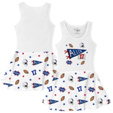 VIP Pennant Collage w/ Name, Number - Tank Swing Dress - Tiny Turnip