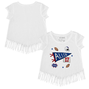 VIP Pennant Collage w/ Name, Number - Fringe Tee - Tiny Turnip