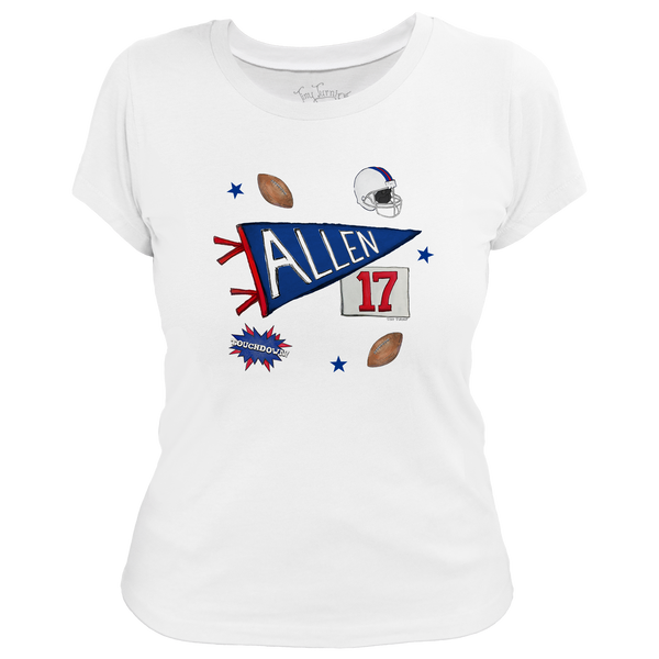 VIP Pennant Collage w/ Name, Number - Women's Tee Shirt - Tiny Turnip