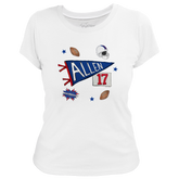 VIP Pennant Collage w/ Name, Number - Women's Tee Shirt - Tiny Turnip