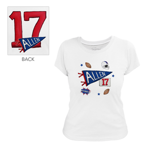 VIP Pennant Collage w/ Name, Number - Women's Tee Shirt - Tiny Turnip