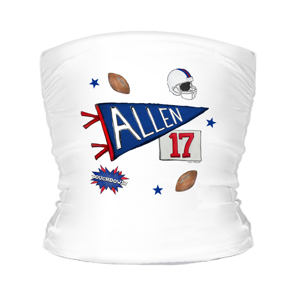 VIP Pennant Collage w/ Name, Number - Tube Top - Tiny Turnip