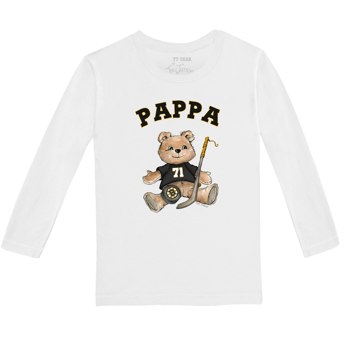 VIP Teddy w/ Name, Number - Long-Sleeve Tee Shirt - Tiny Turnip