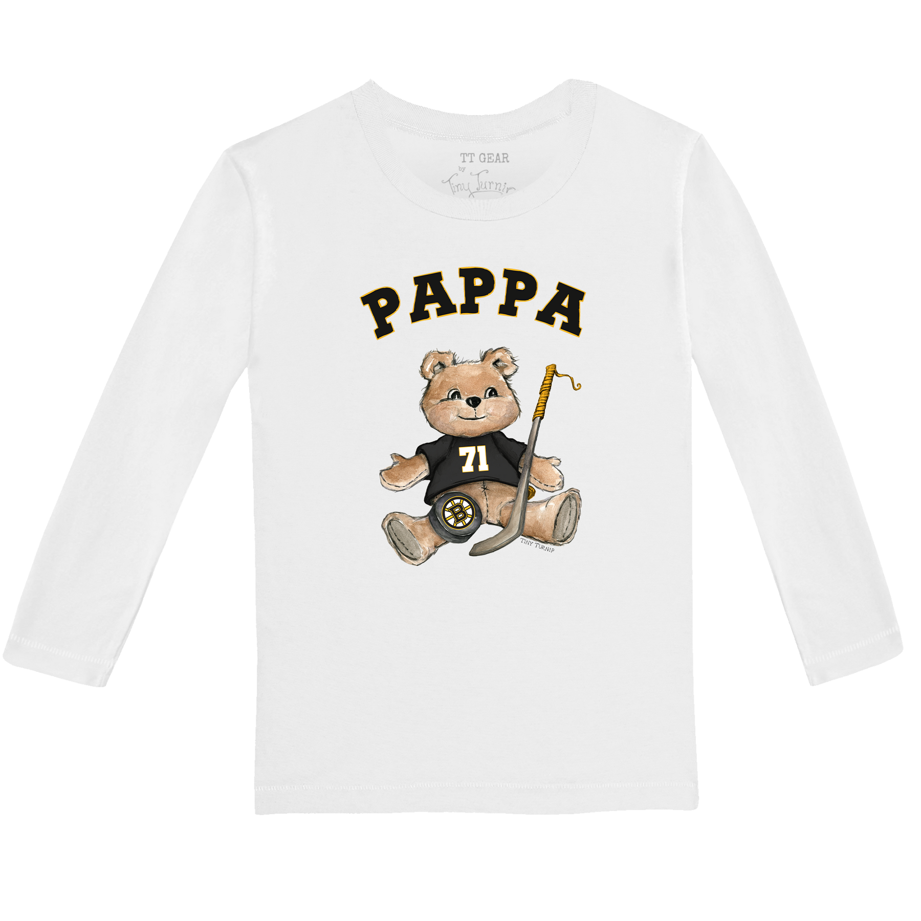 VIP Teddy w/ Name, Number - Long-Sleeve Tee Shirt - Tiny Turnip
