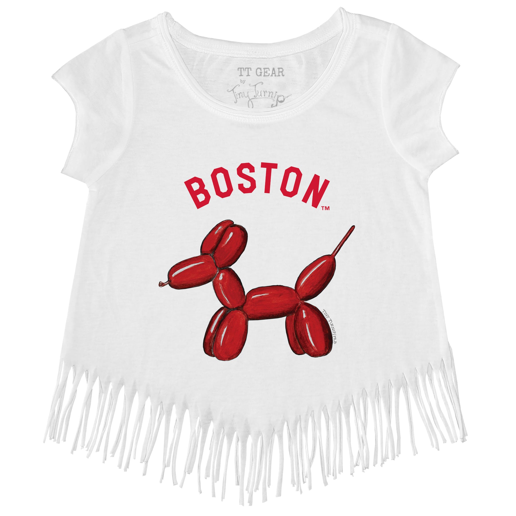 Boston Red Sox Balloon Dog Fringe Tee