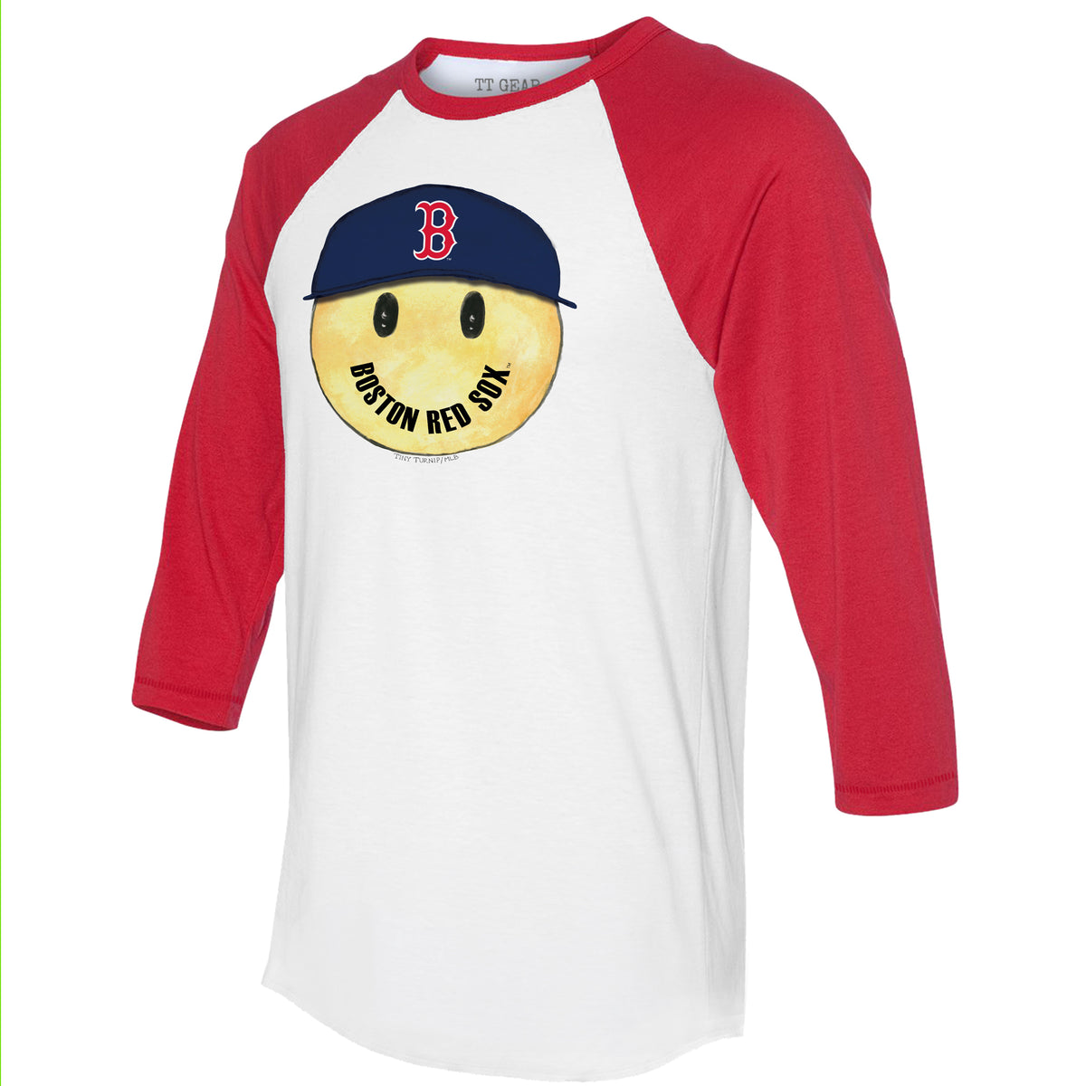 Boston Red Sox Smiley 3/4 Red Sleeve Raglan