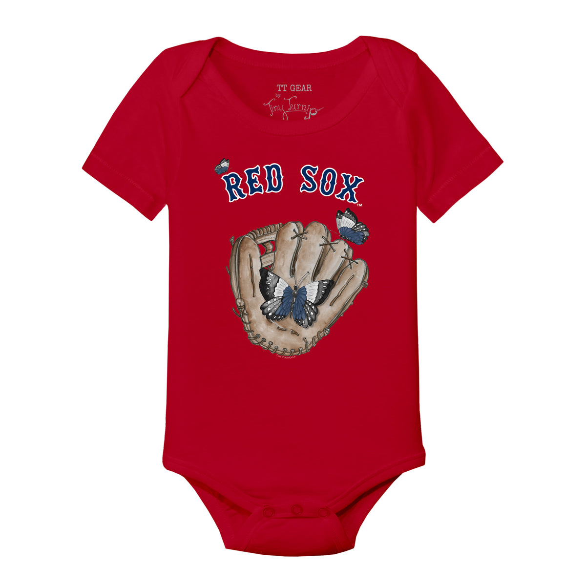 Boston Red Sox Butterfly Glove Short Sleeve Snapper