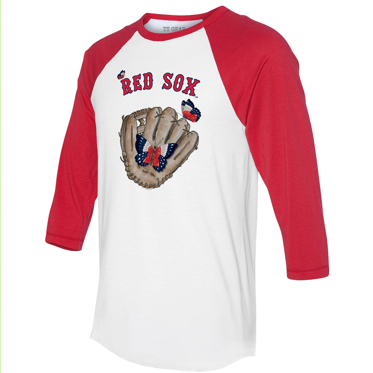 Boston Red Sox Butterfly Glove 3/4 Red Sleeve Raglan