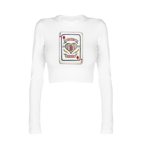 Boston Red Sox Card Candice Crop Long Sleeve