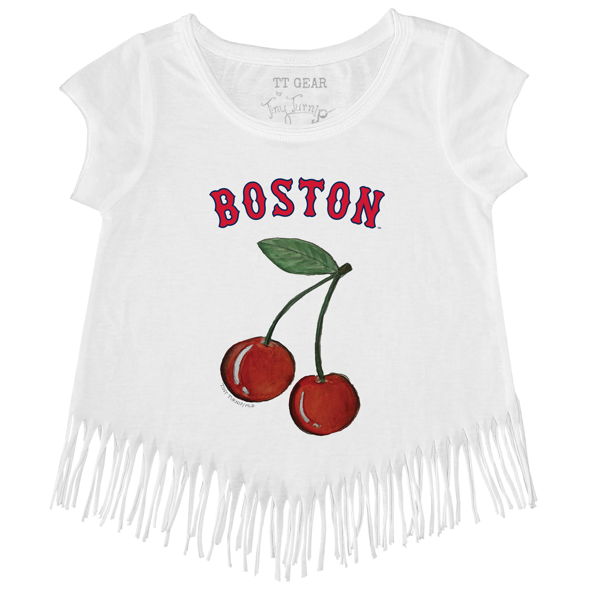 Boston Red Sox Cherries Fringe Tee