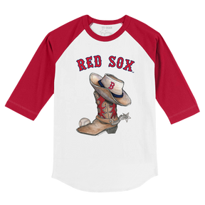 Boston Red Sox Cowboy Boot 3/4 Red Sleeve Raglan