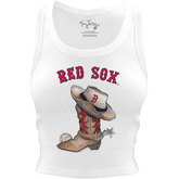 Boston Red Sox Cowboy Boot Crop Tank
