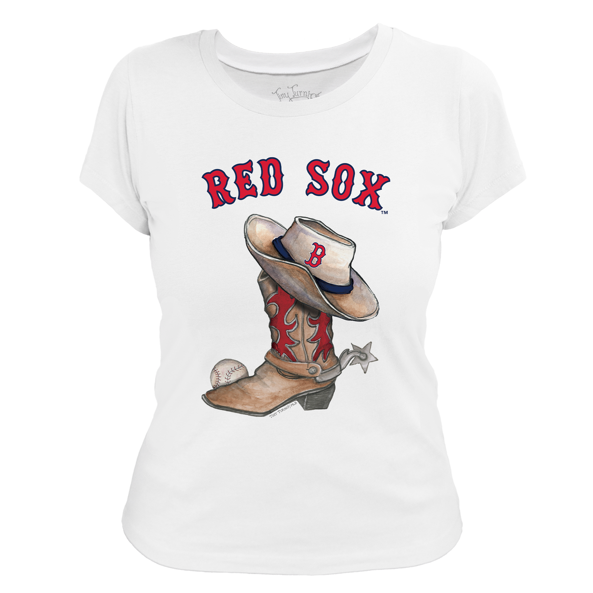 Boston Red Sox Cowboy Boot Women's Tee Shirt