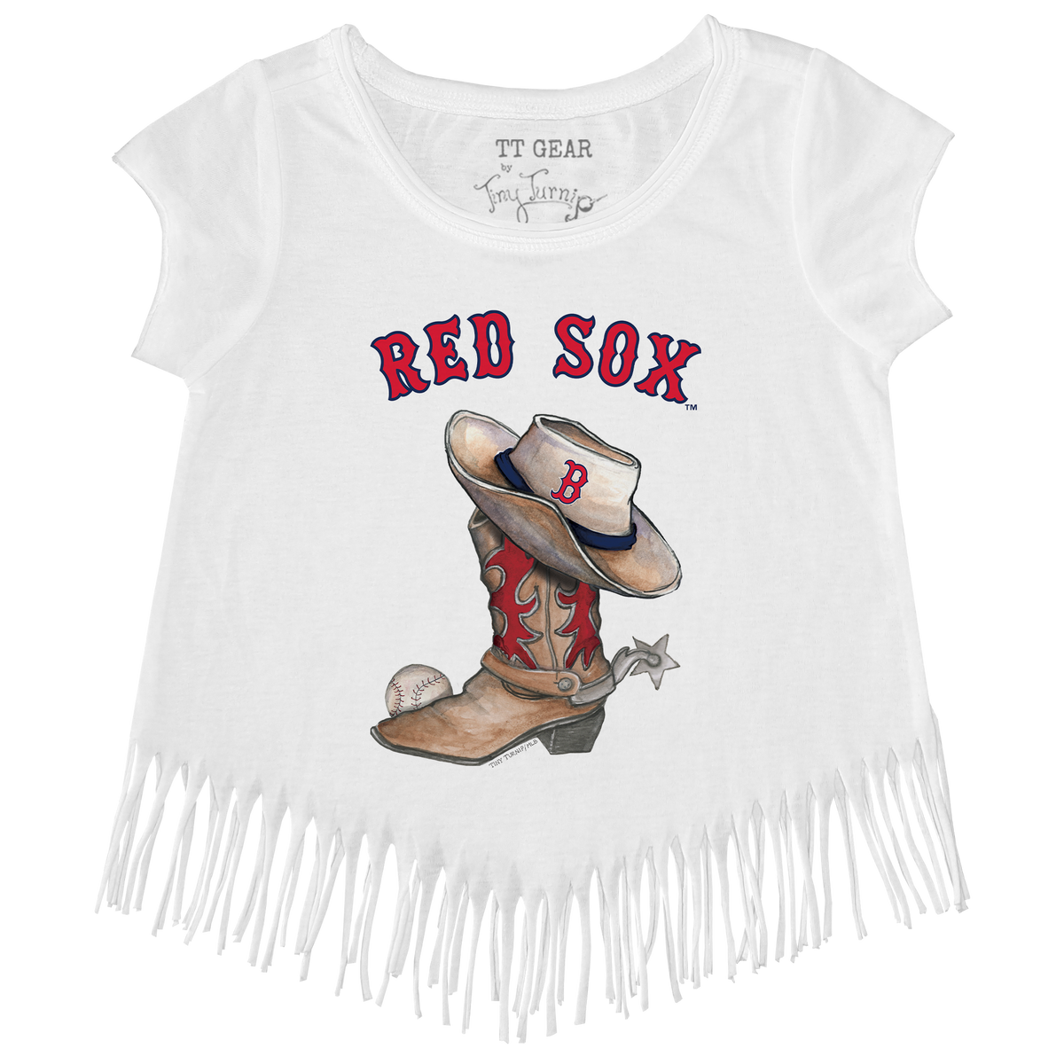 Boston Red Sox Cowboy Boot Fringe Tee