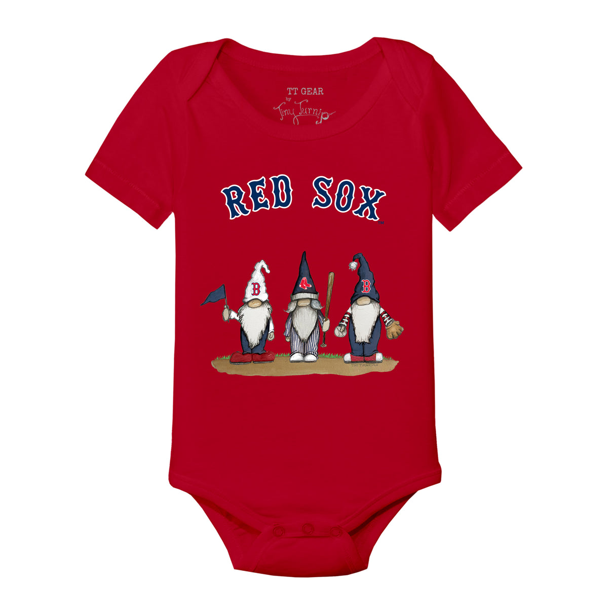 Boston Red Sox Gnomes Short Sleeve Snapper