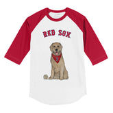 Boston Red Sox Golden Retriever 3/4 Red Sleeve Raglan