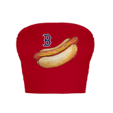 Boston Red Sox Hot Dog Crop Tube Top