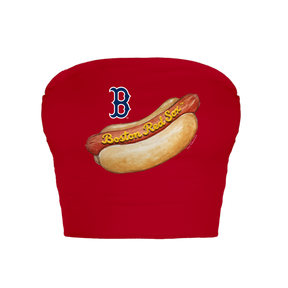 Boston Red Sox Hot Dog Crop Tube Top