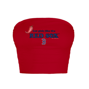 Boston Red Sox Hot Girls Crop Tube Top