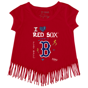 I Heart Red Sox Fringe Tee - Tiny Turnip