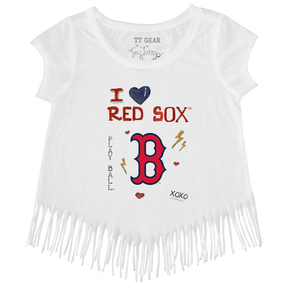 I Heart Red Sox Fringe Tee - Tiny Turnip