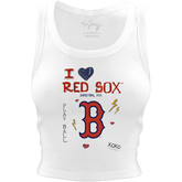 Boston Red Sox I Heart Team Crop Tank - Tiny Turnip