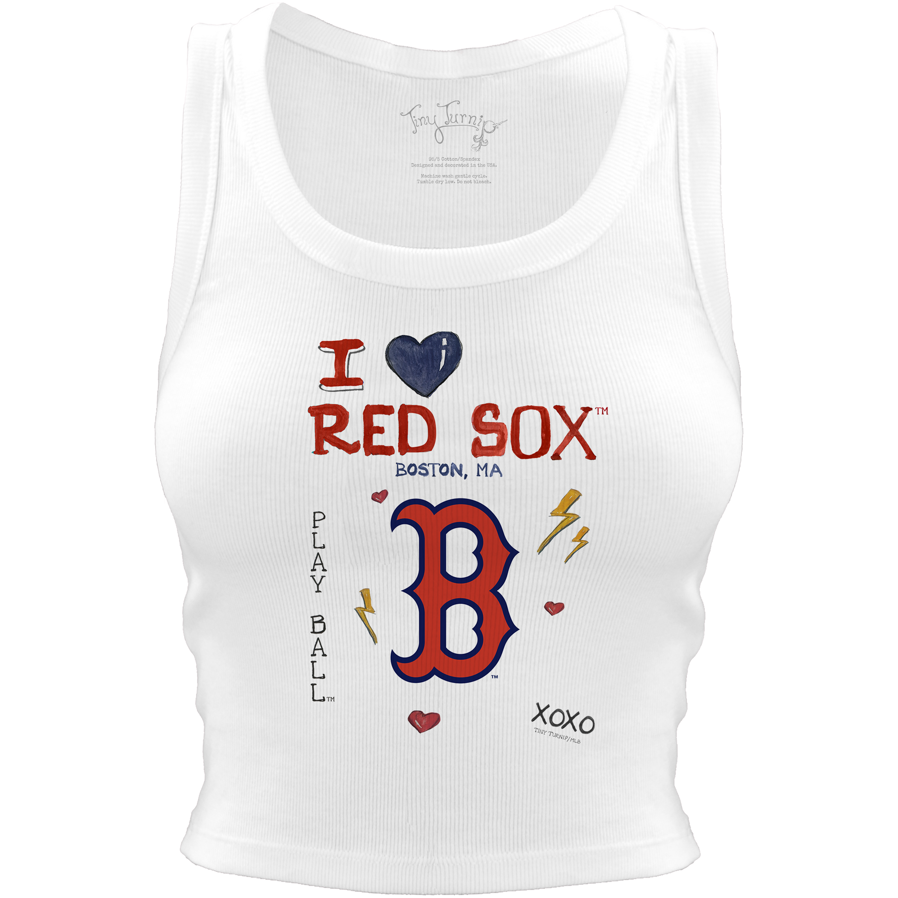 Boston Red Sox I Heart Team Crop Tank - Tiny Turnip