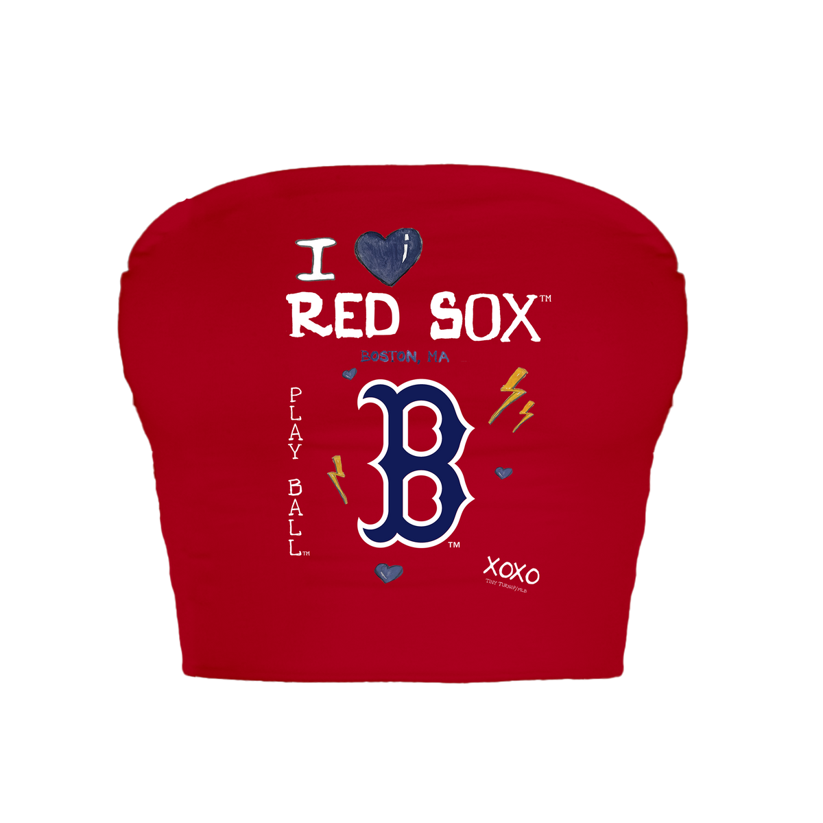 Boston Red Sox I Heart Red Sox Crop Tube Top