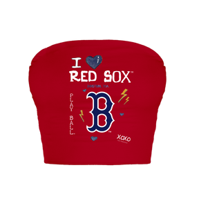Boston Red Sox I Heart Red Sox Crop Tube Top