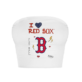 Boston Red Sox I Heart Red Sox Crop Tube Top
