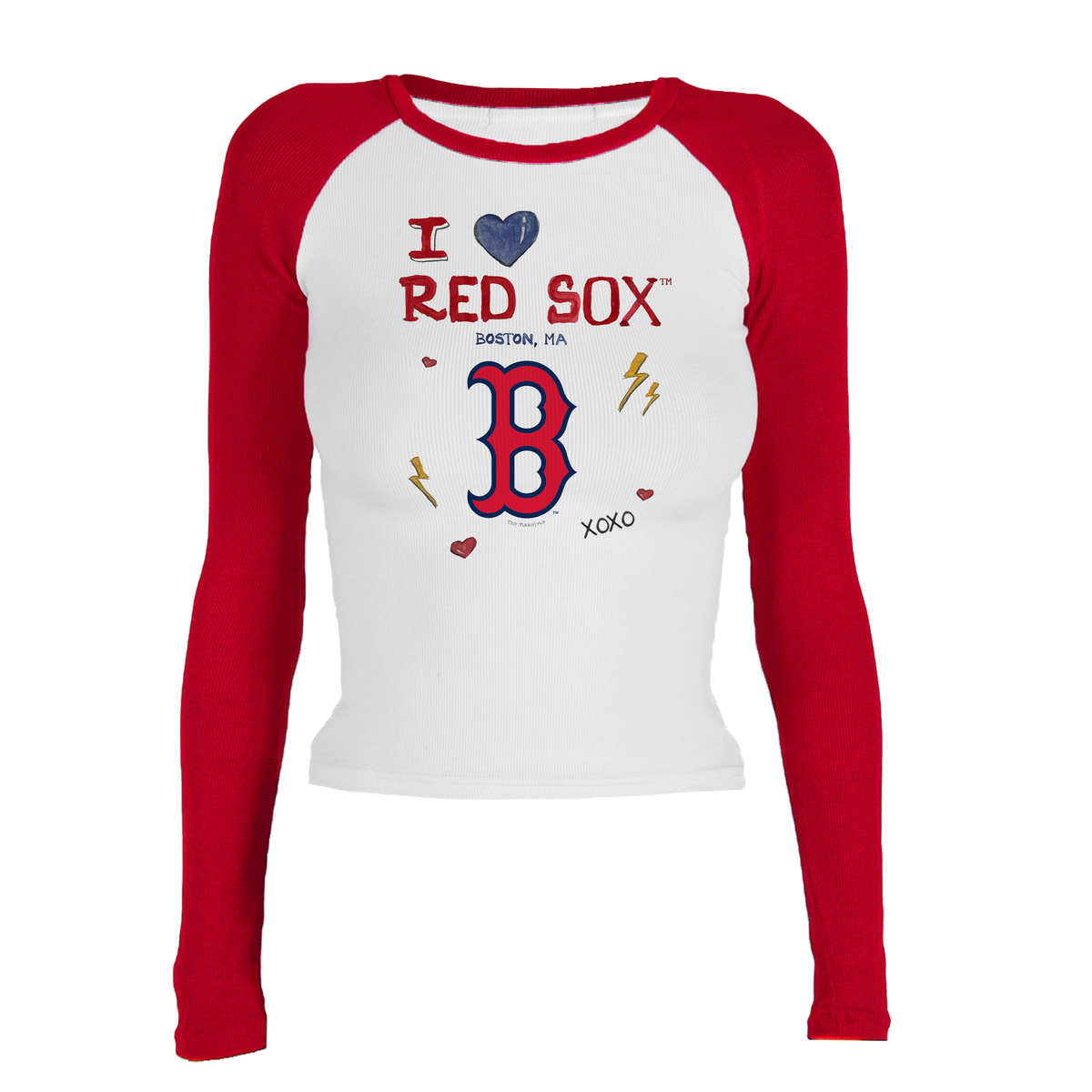 I Heart Red Sox Roxy Raglan Long Sleeve