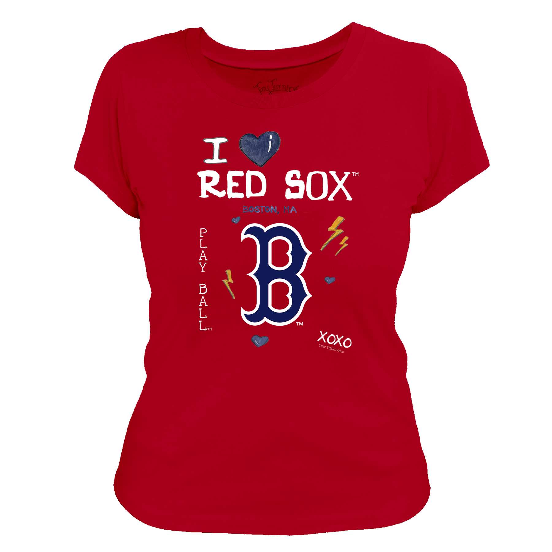 I Heart Red Sox Women's Tee Shirt - Tiny Turnip
