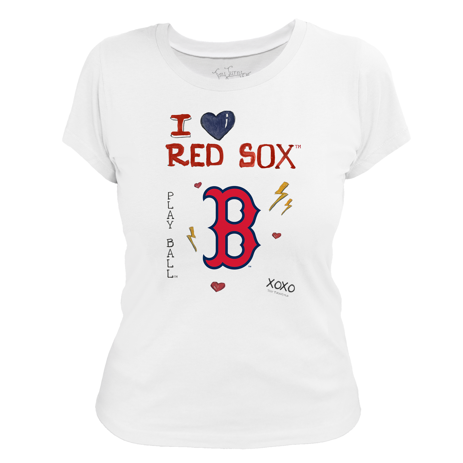 I Heart Red Sox Women's Tee Shirt - Tiny Turnip