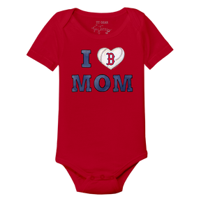 Boston Red Sox I Love Mom Short Sleeve Snapper