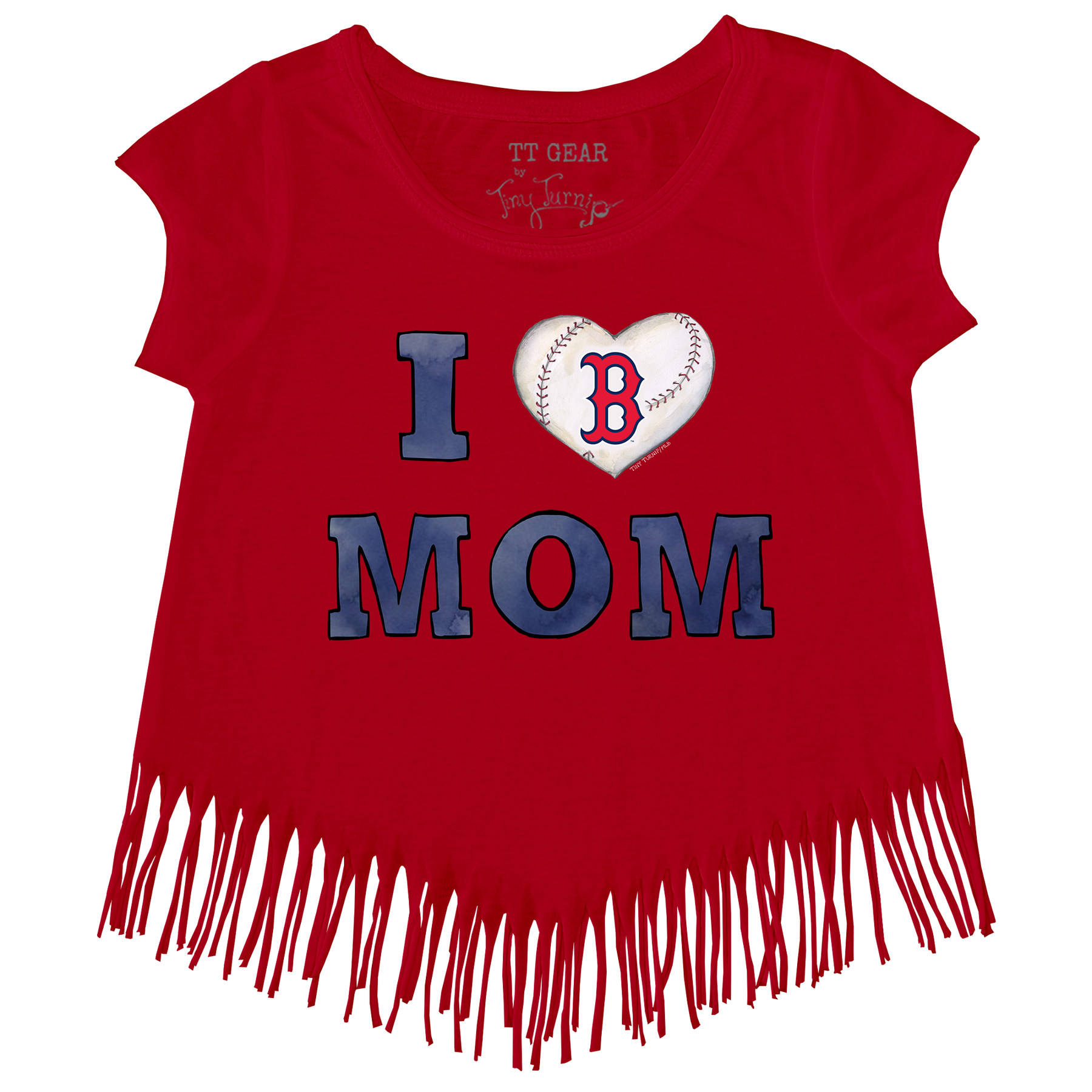 Boston Red Sox I Love Mom Fringe Tee