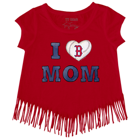 Boston Red Sox I Love Mom Fringe Tee