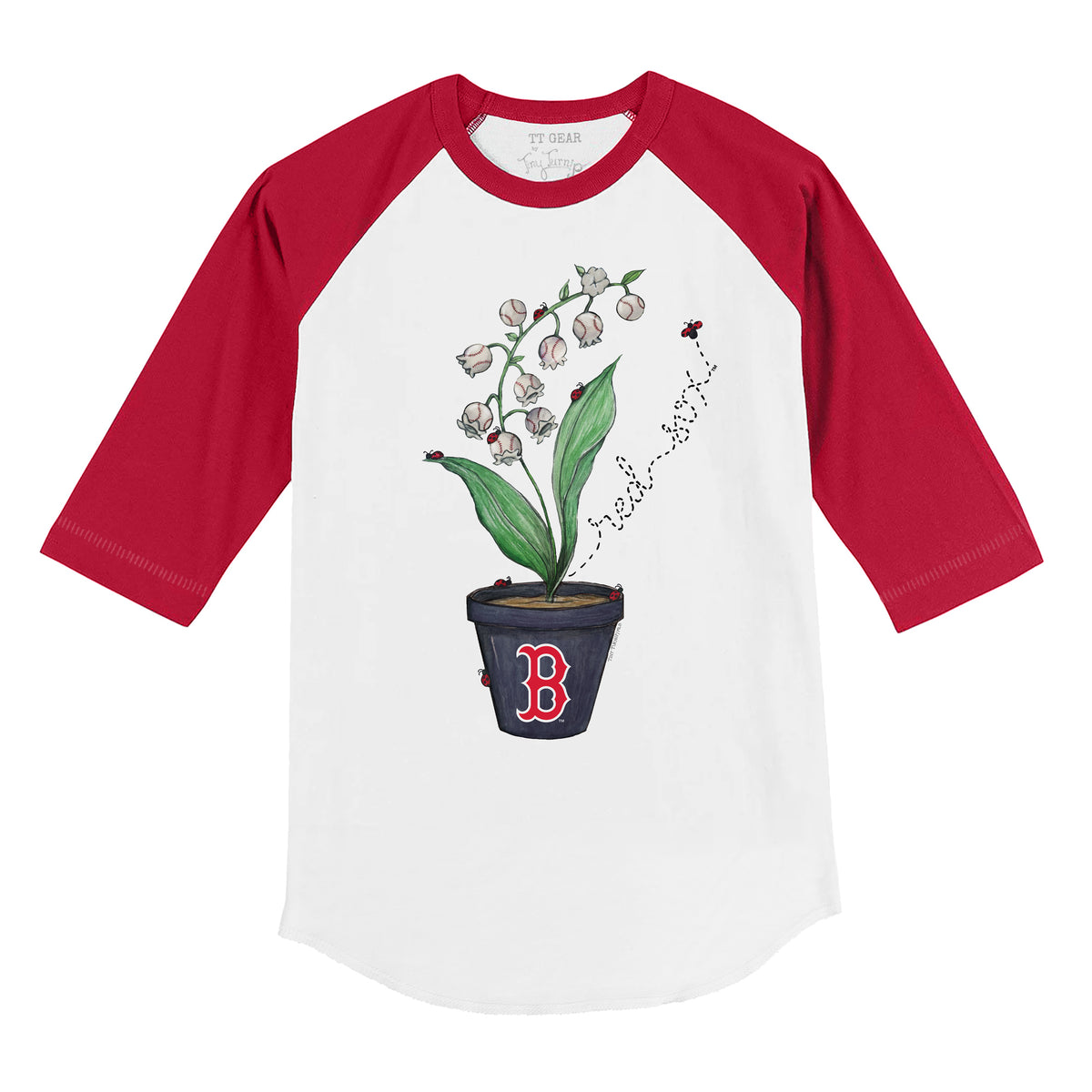 Boston Red Sox Ladybug 3/4 Red Sleeve Raglan