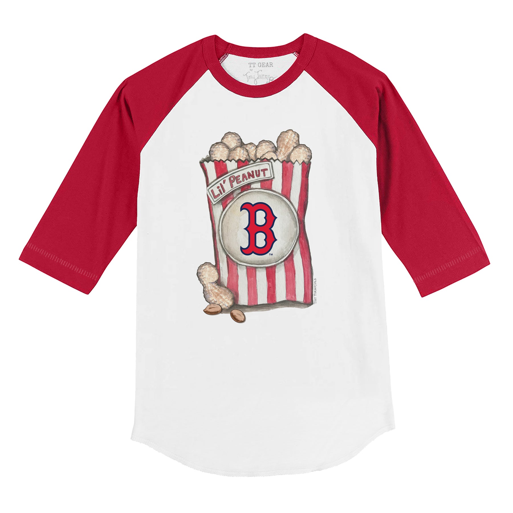 Boston Red Sox Lil' Peanut 3/4 Red Sleeve Raglan