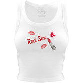 Boston Red Sox Lipstick Crop Tank - Tiny Turnip
