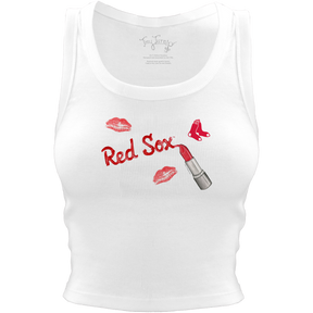 Boston Red Sox Lipstick Crop Tank - Tiny Turnip